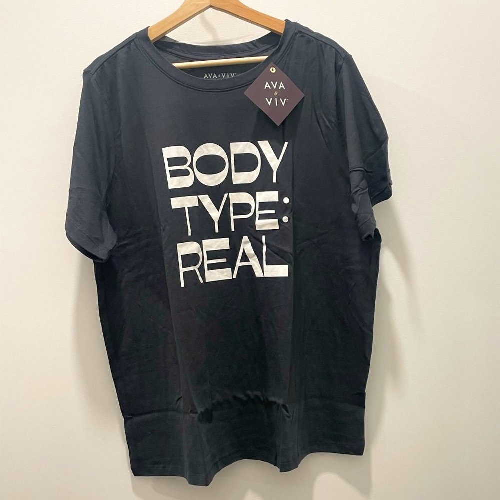 AVA & VIV Women's T Shirt Body Real